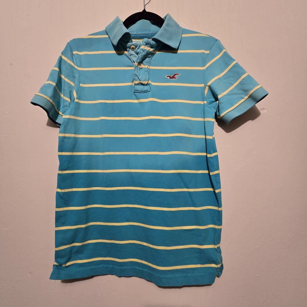 Vtg 90s Y2K Lot Of 4 Polo Shirt Mens SM Rugby Striped Plain Preppy Distressed - Picture 10 of 16